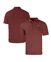 Cutter & Buck Men's Heather Maroon Texas A&M Aggies Vault Forge Eco Stretch Polo