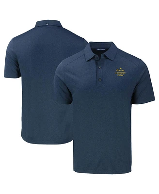 Cutter & Buck Men's Heather Navy Notre Dame Fighting Irish Play Like A Champion Today Forge Eco Stretch Polo