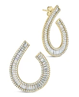 Sterling Forever Yasmin Cubic Zirconia Statement Drop Earrings