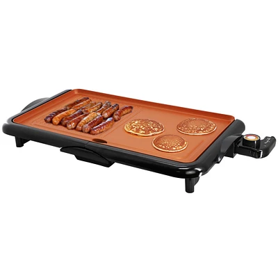 MegaChef 18.89 Inch Electric Grill/Griddle with Copper Coating