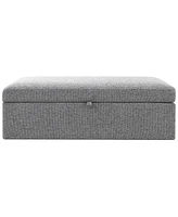 Abbyson Living 16" Wood Winona Rectangle Storage Ottoman