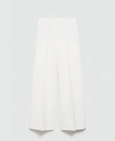 Mango Women's Flowy Straight-Fit Pants