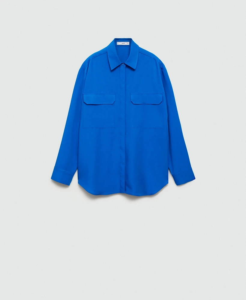 Mango Women's Pocket Detail Lyocell Shirt