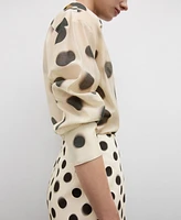 Mango Women's Polka-Dot Lyocell Shirt