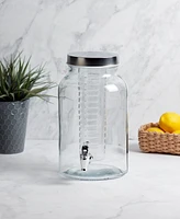 Mason Craft & More 1.5 Gallon Glass Drink Dispenser with Infuser and Screw-off Wide Lid