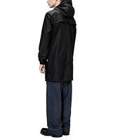 Rains Men's Long Storm Breaker Hooded Full-Zip Rain Jacket