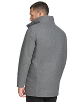 Calvin Klein Men's Urban Walker Coat with Detachable Faux Rabbit Fur at Interior Collar