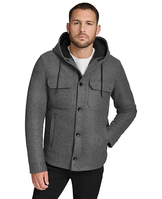 Calvin Klein Men's Hooded Shirt Jacket