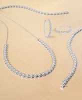 Wrapped in Love Diamond Halo Tennis Necklace (3 ct. t.w.) in 14k White Gold, 17" + 1" extender, Created for Macy's