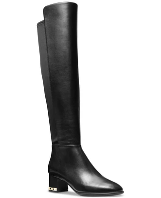 Michael Michael Kors Women's June Leather Knee High Riding Boots