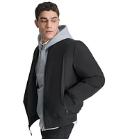 Dkny Men's Stretch Zip-Front Zip-Pocket Bomber Jacket