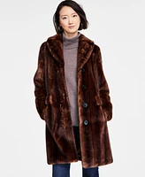 Jones New York Women's Faux-Fur Single-Breasted Blazer Coat