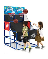 Sugift Kids Arcade Basketball Game Set with 4 Basketballs and Ball Pump