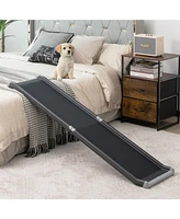 63 Inch Upgrade Folding Pet Ramp Portable Dog Ramp with Steel Frame