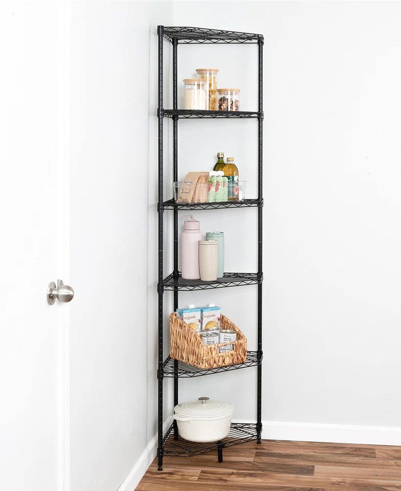 Honey Can Do 6-Tier Compact Triangle Corner Shelving Unit