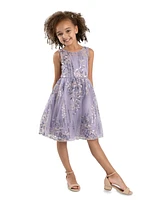 Rare Editions Toddler & Little Girls Illusion Sequin Mesh Party Dress