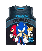 Sega Boys Sonic the Hedgehog Knuckles Tails Tank Top and Shorts to