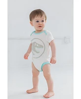 Jurassic World Baby Boys Dinosaur 4 Pack Bodysuits Newborn to