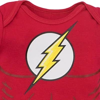 Justice League Baby Boys Batman Superman The Flash Aquaman 5 Pack Costume Bodysuits Newborn to