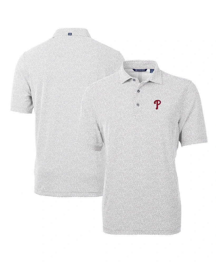 Cutter & Buck Men's Philadelphia Phillies Virtue Eco Pique Botanical Print Polo