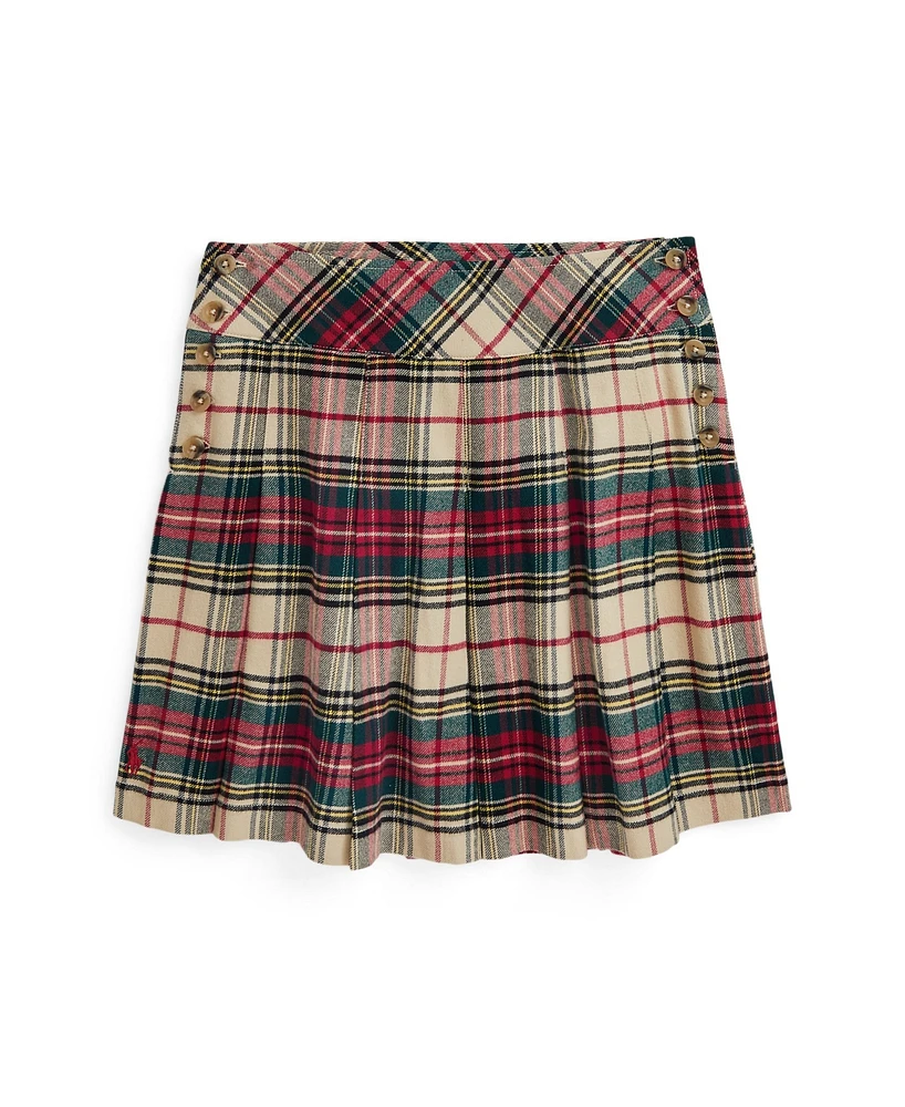 Polo Ralph Lauren Big Girls Plaid Pleated Cotton Twill Skirt