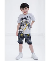 Transformers Boys Bumblebee Optimus Prime Graphic T-Shirt & Mesh Shorts Outfit Set to