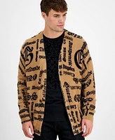 Guess Men's Gothic Jacquard Cardigan