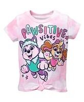 Paw Patrol Girls Skye Everest T-Shirt and Bike Shorts Outfit Set to