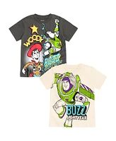 Disney Boys Mickey Mouse Toy Story Winnie the Pooh Cars Lion Guard Moana Luca Firebuds 2 Pack T-Shirts Infant to Big Kid