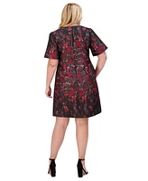 Vince Camuto Plus Brocade Fit & Flare Dress