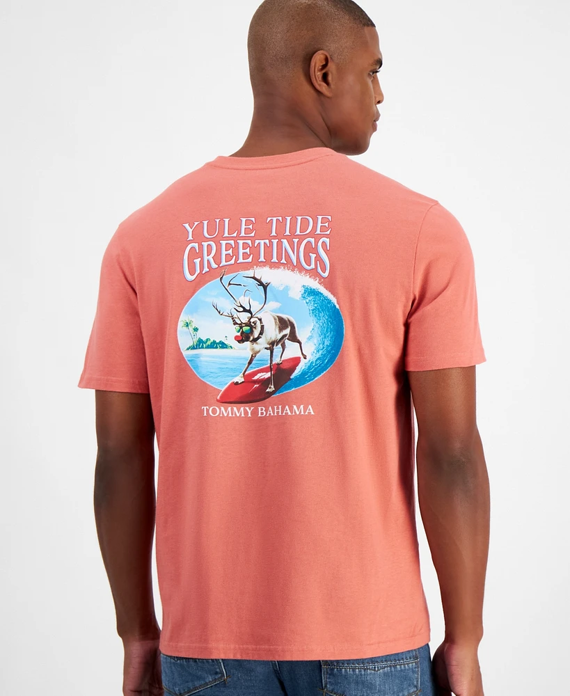 Tommy Bahama Men's Yule Tide Greetings Logo Graphic T-Shirt