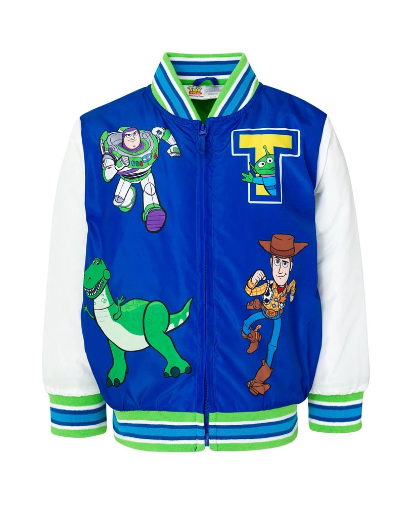 Toy Story Toddler Boys Cars Zip Up Varsity Bomber Jacket