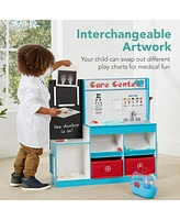 Best Choice Products Pretend Play Doctor's Office, Wooden Toy Set for Kids w/ Carrying Case, Accessories Included