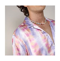 Men's Lavender & Pale Orange Relaxed Ombre Shirt