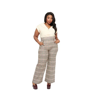 Unique Vintage Plus Ginger Wide Leg Pants