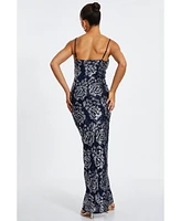 Quiz Women's Womens's Sequin Cowl Neck Maxi Dress