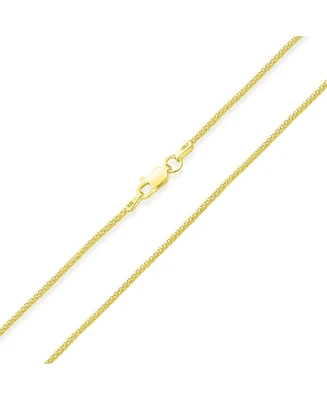 Bling Jewelry Slender 3mm Bali Style 14k Gold Plated Sterling Silver Caviar Coreana Popcorn Chain Necklace for Women