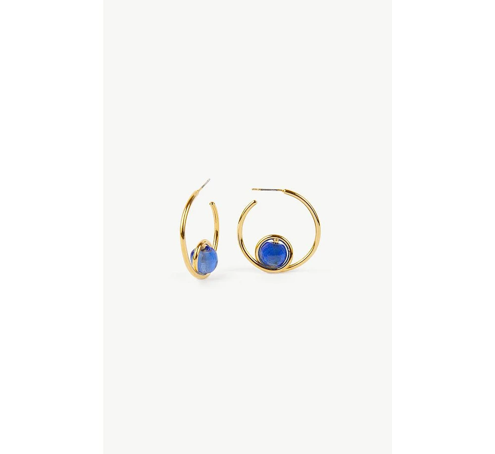 Soko Mpira Glass Hoop Earring