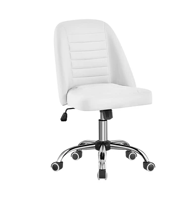 Yaheetech Mid Back Home Office Desk Chair with Rolling Wheels