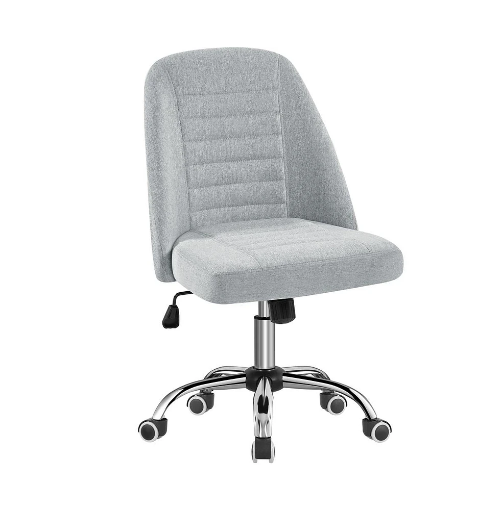 Yaheetech Mid Back Home Office Desk Chair with Rolling Wheels