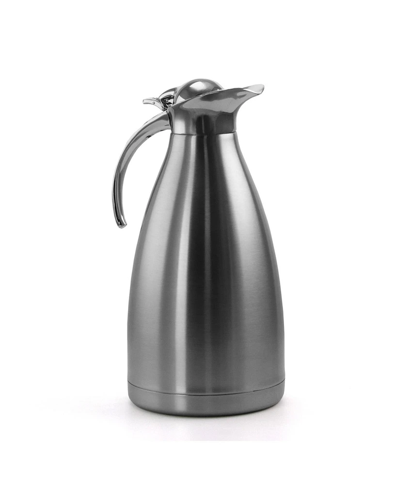 Megachef 2L Deluxe Stainless Steel Thermal Beverage Carafe for Coffee and Tea