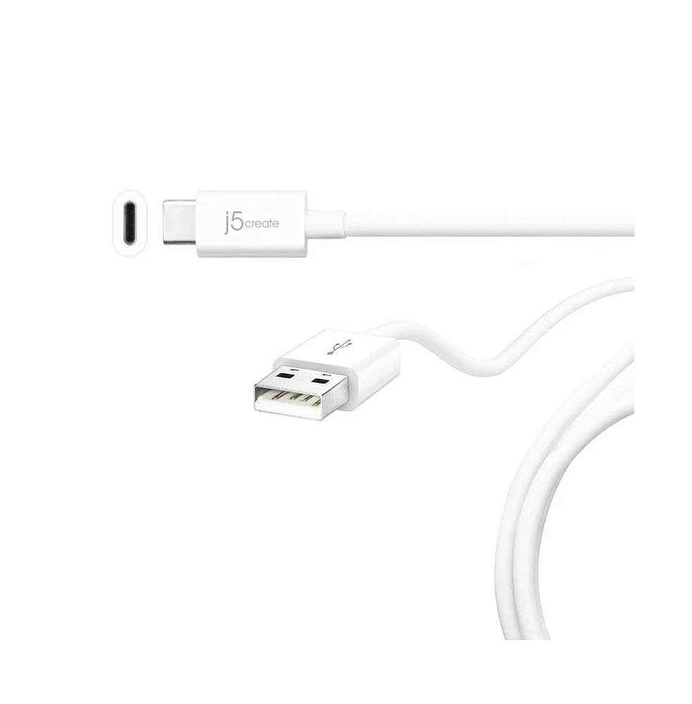 j5create JUCX08 USB2.0 Type-c to Type-a Cable, 6ft