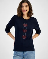 Tommy Hilfiger Women's Heart Argly Long-Sleeve Sweater