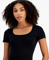 And Now This Women's Short-Sleeve Seamless Scoop-Neck Bodysuit, Created for Macy's