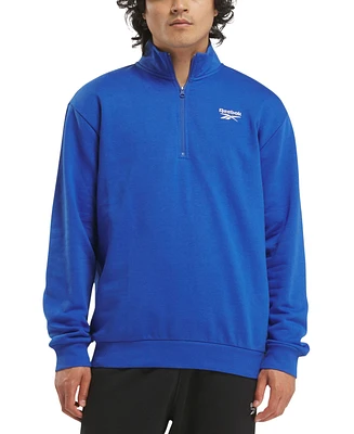 Reebok Men's Identity Regular-Fit Quarter-Zip Fleece Sweatshirt