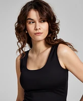 And Now This Women's Scoop-Neck Sleeveless Double-Layered Tank Top, Created for Macy's