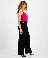 Bar Iii Women's Crepe Pull-On High-Rise Pants