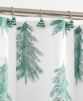 Mistletoe Farms Tree 13-Pc. Shower Curtain & Hooks Set