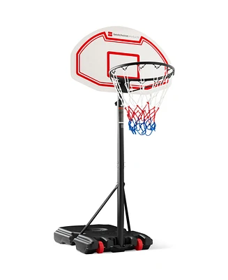 Best Choice Products Kids Height-Adjustable Basketball Hoop, Portable Backboard System w/ 2 Wheels