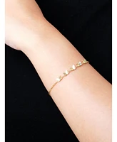 Devata Butterfly Chain Bracelet in 14K Gold, 6.5 inches adj to 7.5 inches, approx. 3 grams